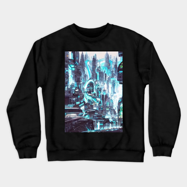 Cool Japanese Neon City Crewneck Sweatshirt by star trek fanart and more